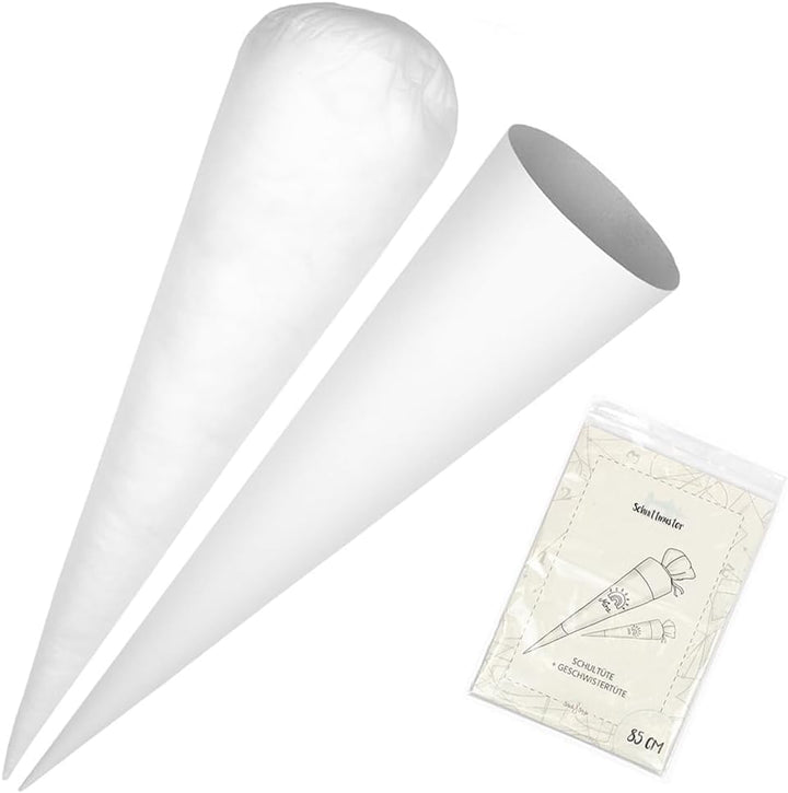 Set Rohling + Kissen für Schultüte inkl. Schnittmuster 70 cm 85 cm DIY Bastelset Nähset (85 cm), 85