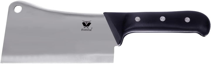 Beeketal 'HBB-10' Profi Fleischer Hackbeil mit ca. 180 mm Klinge aus 420 J 2 Edelstahl, rutschfestem