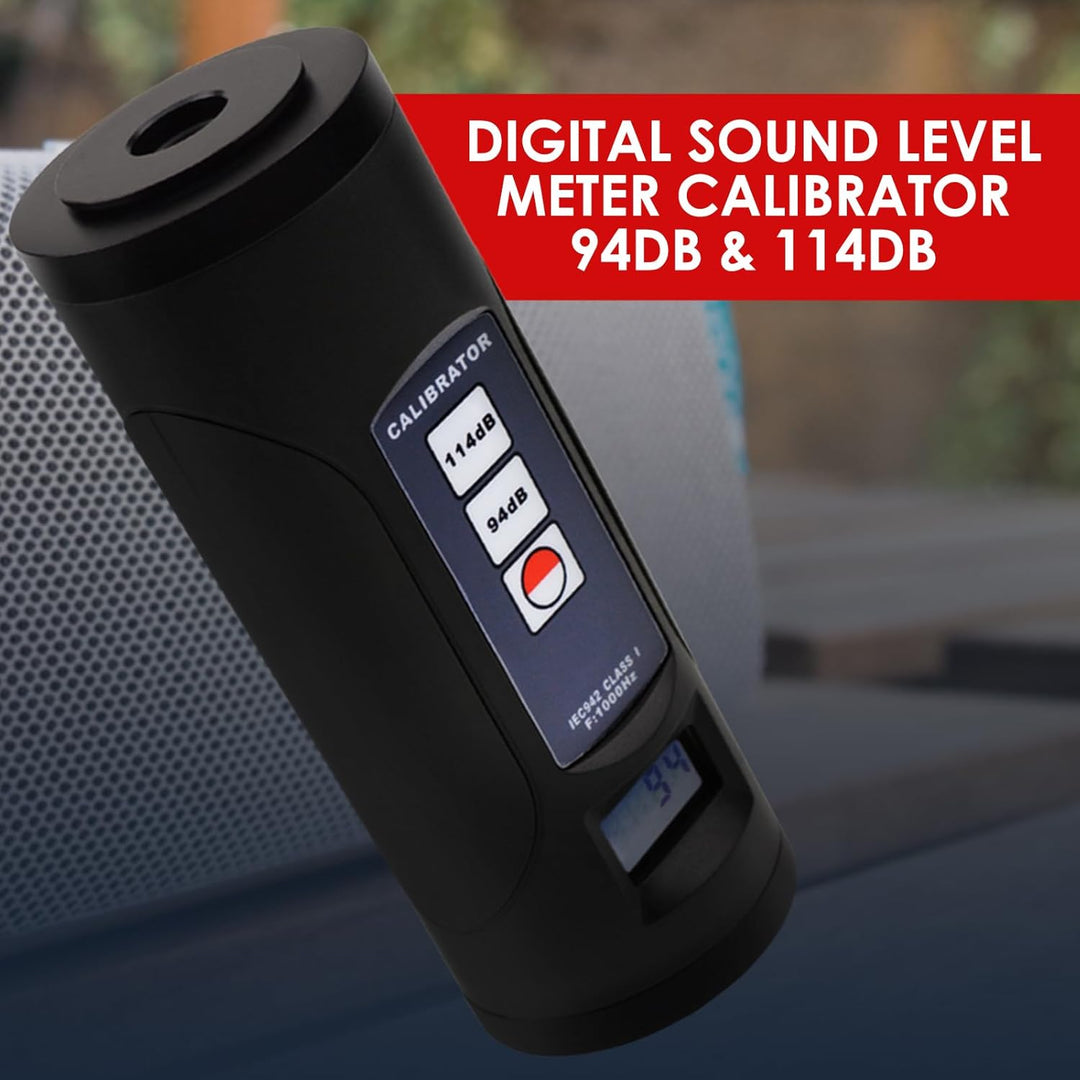Digitaler Schallpegelmesser Kalibrator 94dB & 114dB für 1/2 "und 1" Zoll Mikrofon, Professionelles N