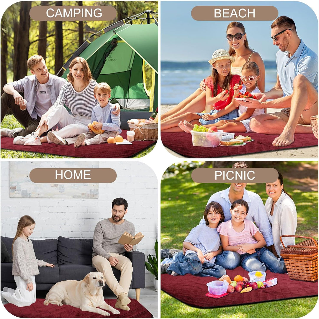 ACUSHLA wasserdichte Fleece-Decke, Campingdecke für kaltes Wetter, Outdoor, Strand, Picknick, Stadio