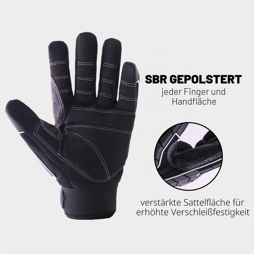 HANDLANDY HLDD Schwere Arbeitshandschuhe, SBR-Polsterung, TPR-Schutzschicht, Anti-Vibrations-Arbeits
