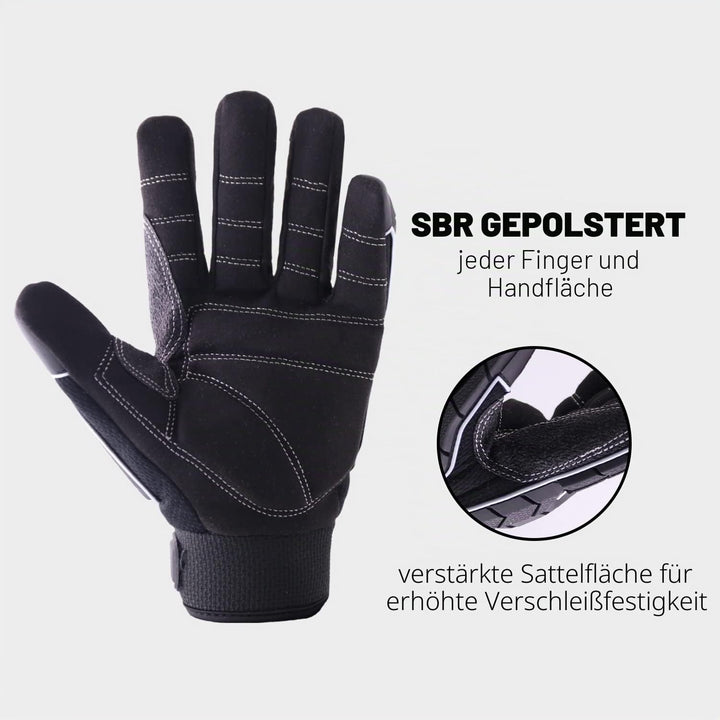 HANDLANDY HLDD Schwere Arbeitshandschuhe, SBR-Polsterung, TPR-Schutzschicht, Anti-Vibrations-Arbeits