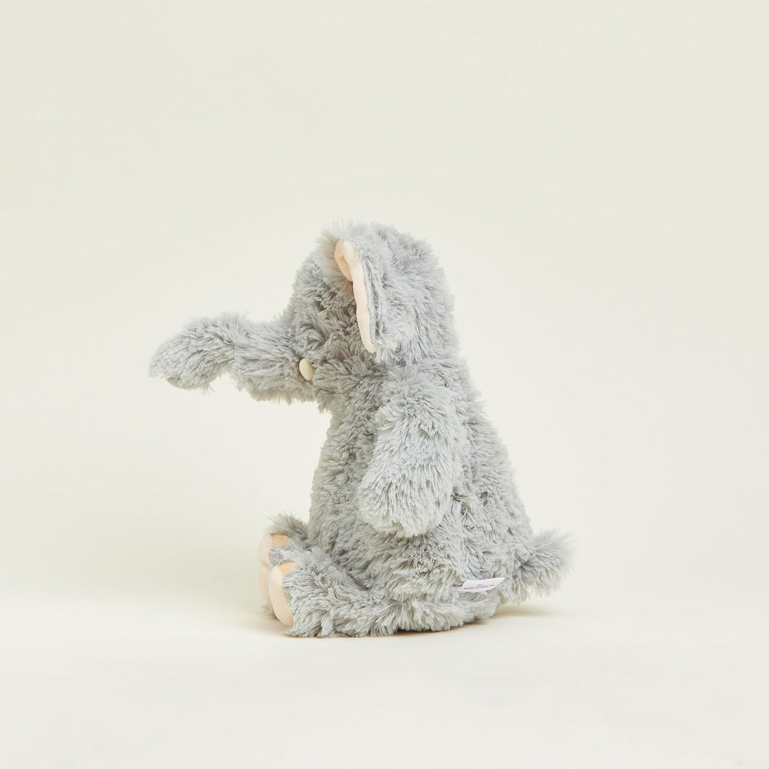 Warmies Plüsch Elefant (Grau) Mikrowellen-Erwärmbarer Gewichteter Teddy mit französischem Lavendeldu