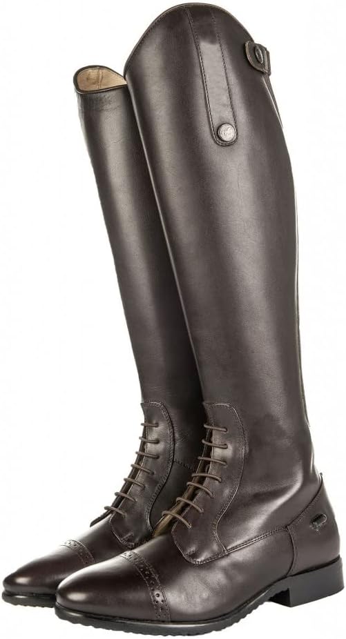 HKM - Damen Reitstiefel VALENCIA Leder cognac kurz Schwarz 41 EU, Schwarz 41 EU