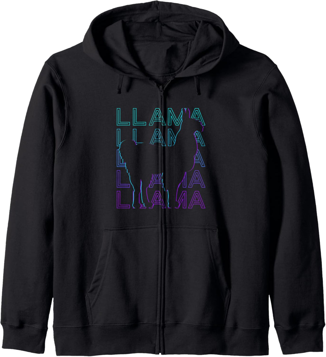 Lama Alpaka Retro Kapuzenjacke