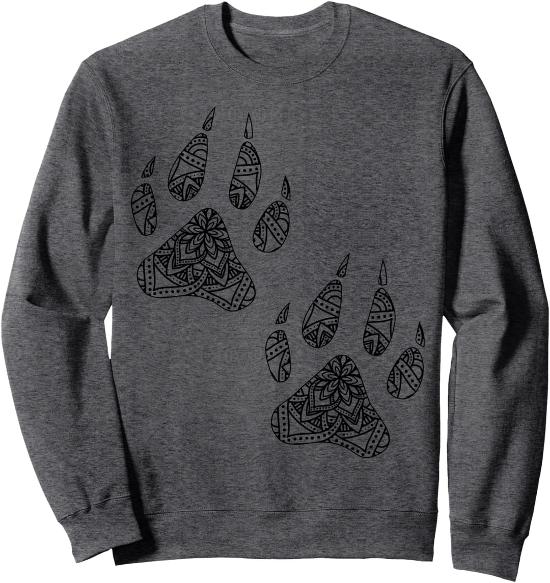 Wolf Dog Paws Mandala Design 1 - Fan Fun Sweatshirt