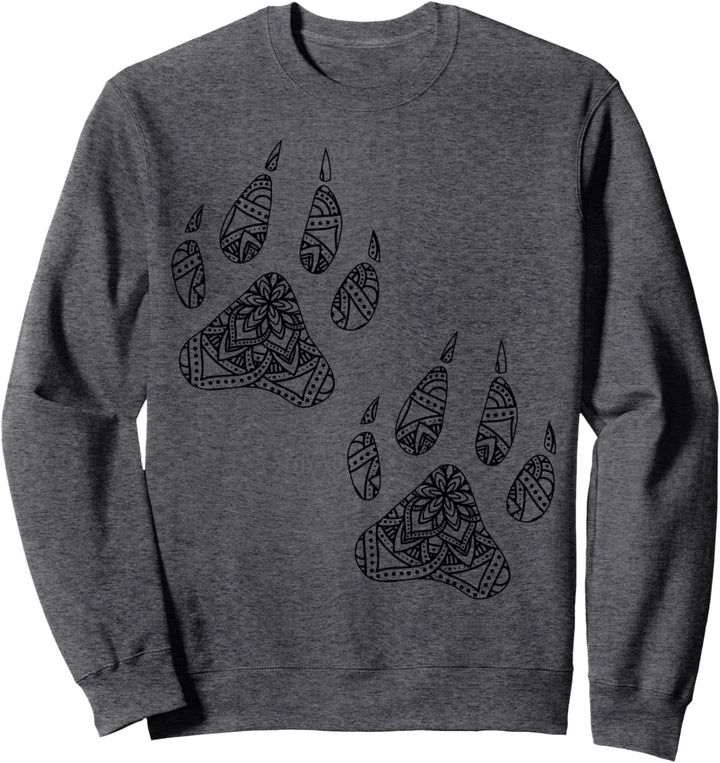 Wolf Dog Paws Mandala Design 1 - Fan Fun Sweatshirt