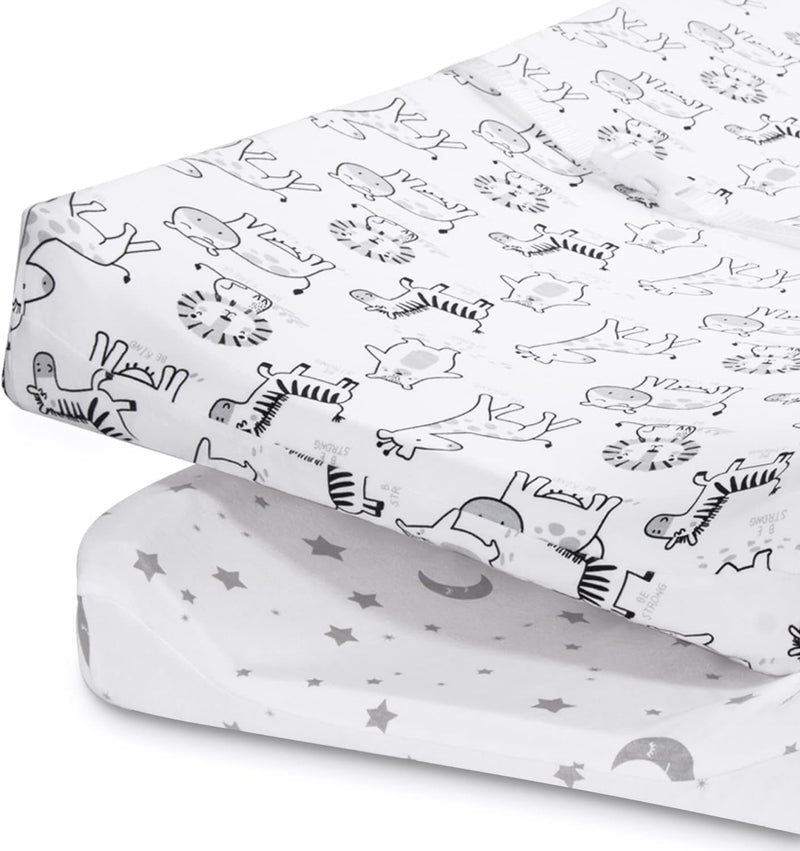 Beberoad 2er Pack Stubenwagen Bezug 81x46x15cm, Baby Matratzenschoner Spannbettlaken, Kinderwagen Ma
