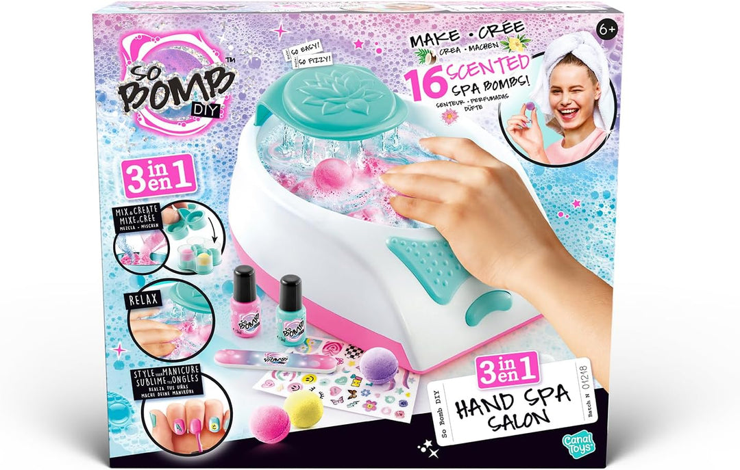 Canal Toys - So Bomb - 3-in-1 Hand Spa Salon - Badebomben - Maniküre - Wellness - bis zu 16 Bomben h