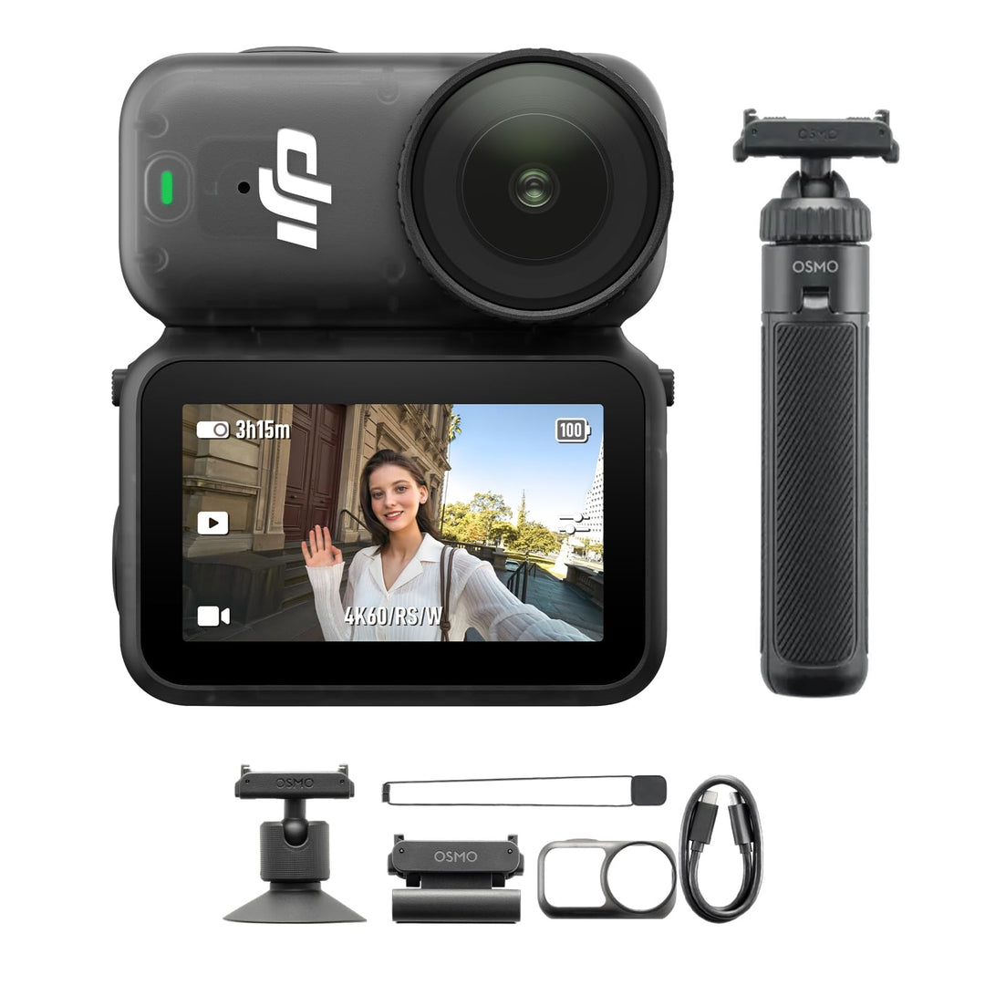 DJI Osmo Nano On-the-Go Combo (128 GB) mit Mini-Verlängerungsstab - Kleine 4K/60 fps Vlog-Kamera mit