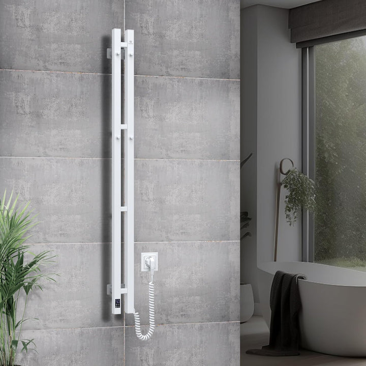 NAVIN Elektrischer Handtuchtrockner Silouette Quadro 90x1200 mit Sensorsteuerung - Weiss aus hochwer