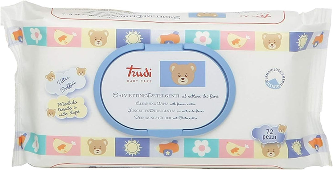 Trudi Baby Care Reinigungstücher mit Blumennektar, Weiss, 72 Stück