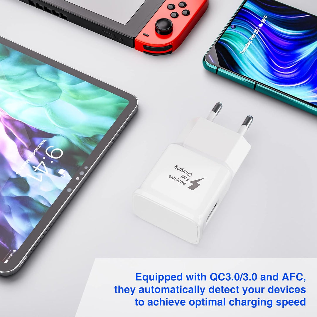 2-Pack Ladegerät mit USB Typ-C Ladekabel Schnellladekabel Für Samsung Galaxy S8 S8+ S9 Plus S9+ S10