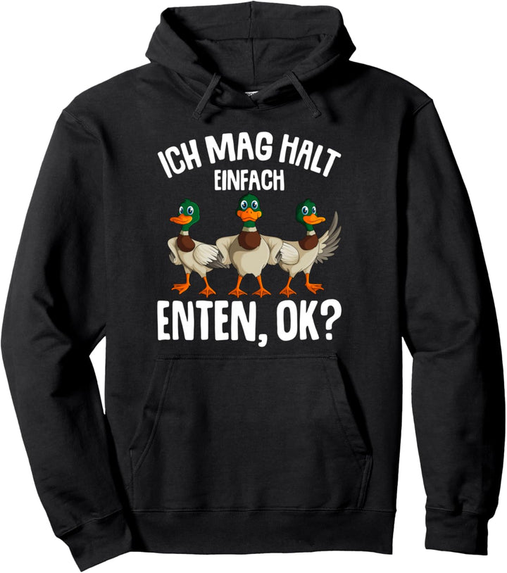 Ich mag halt Enten Mädchen Damen Ente Pullover Hoodie