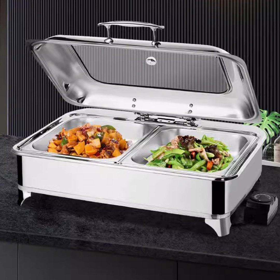 Speisenwärmer für Partys Buffets, 9L Chafing Dish Warmhaltebehälter mit Temperatureinstellung Per Dr