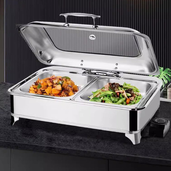Speisenwärmer für Partys Buffets, 9L Chafing Dish Warmhaltebehälter mit Temperatureinstellung Per Dr