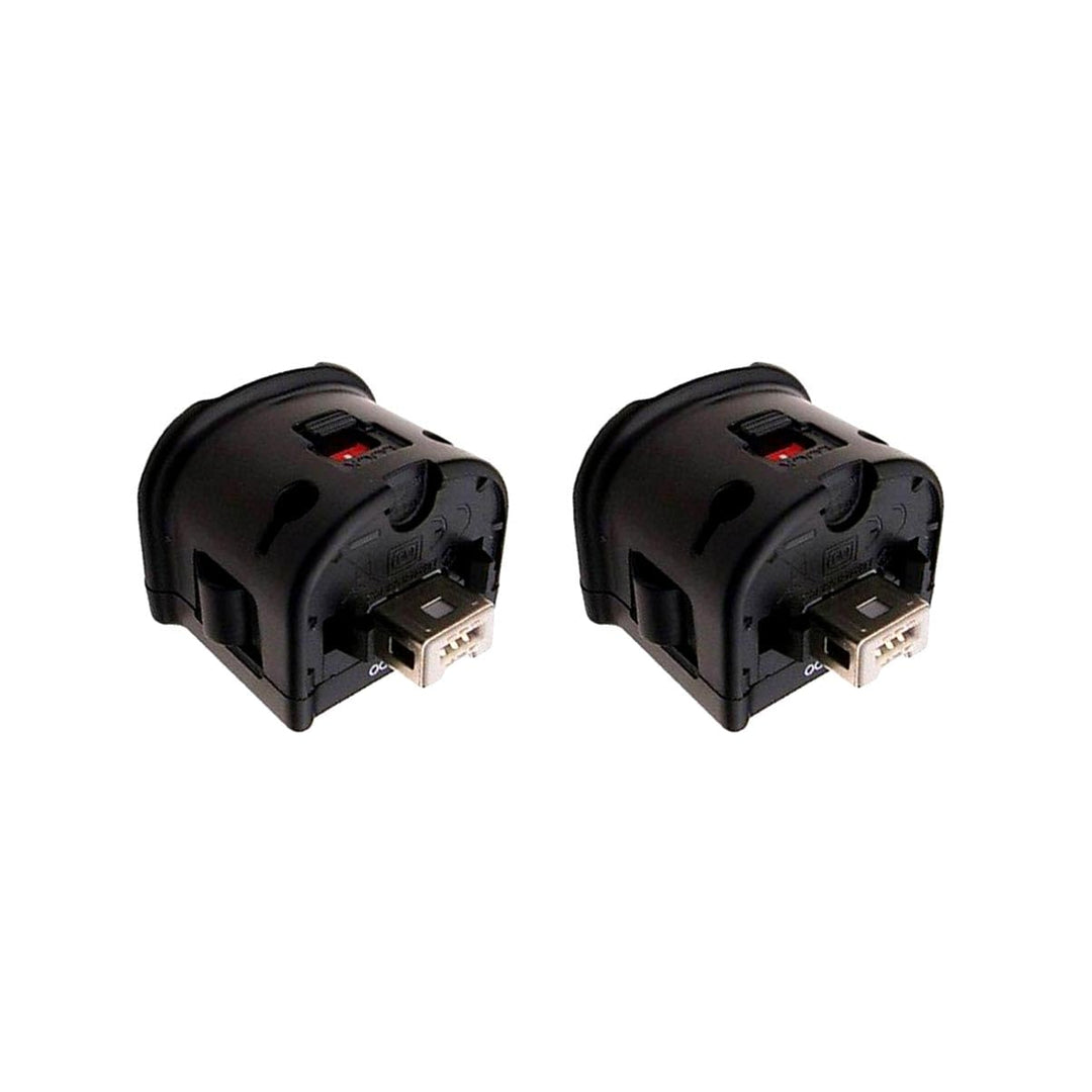 Motion Plus Adapter, Accelerator Grip, externer Sensor für Wii-Fernbedienung, Schwarz, 2 Stück