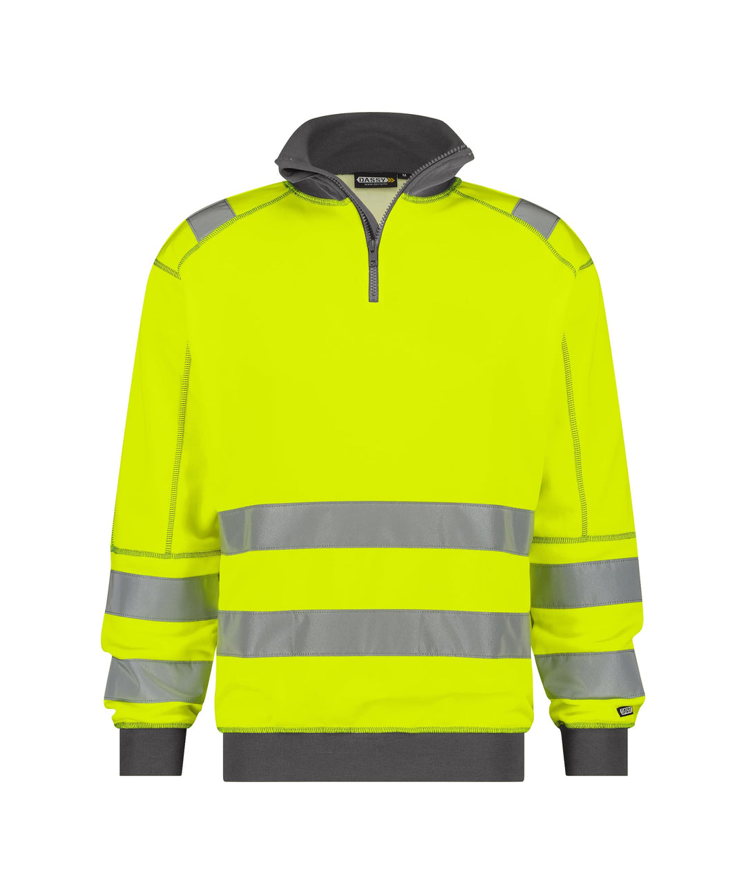 Dassy Denver 300376 hochsichtbare reflektierende Sweatshirt XS Gelb / Grau, XS Gelb / Grau