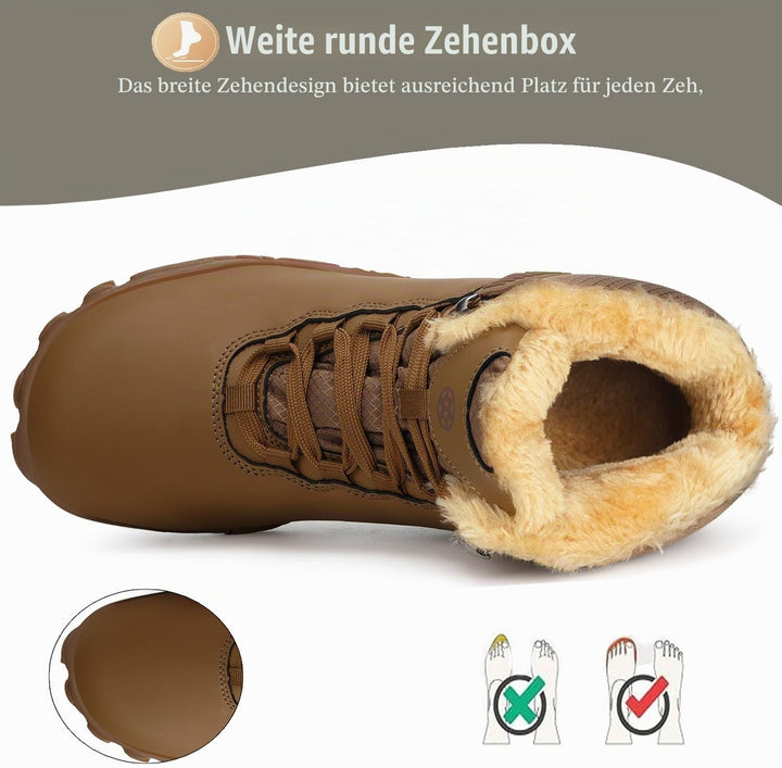 Sisttke Barfussschuhe Herren Damen Winter Gefüttert Wasserdicht Winterschuhe Outdoor rutschfeste Sch