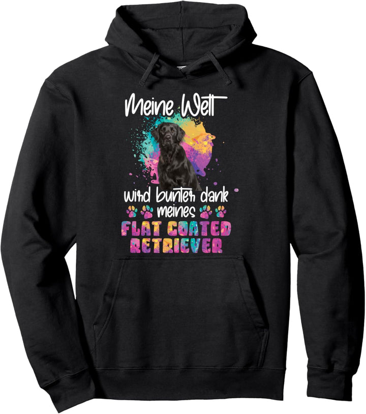 Dank meines Flat coated retriever Hund Hunde Hundemama Pullover Hoodie