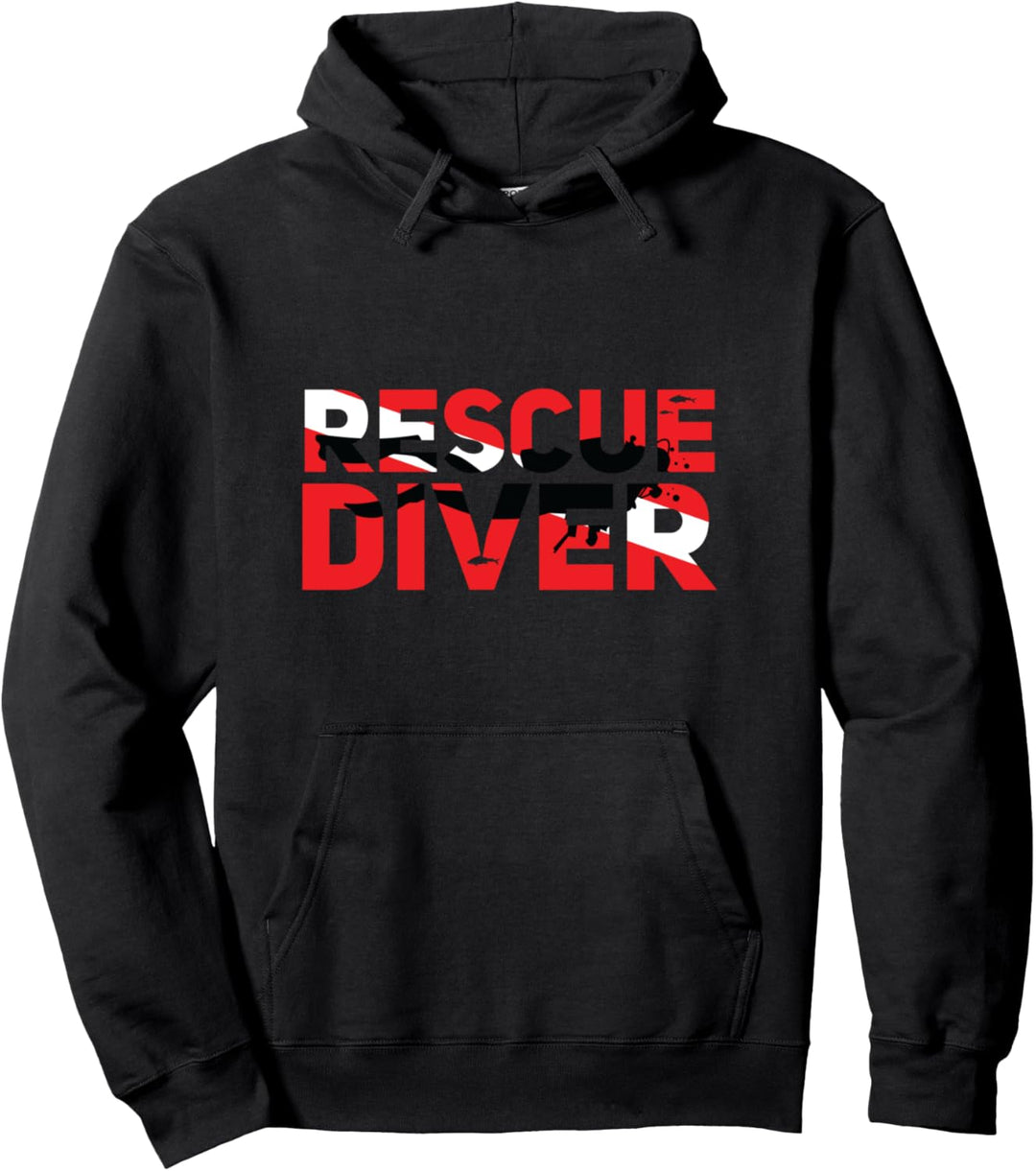 Rescue Diver Taucherflagge Rettungstaucher Scuba Pullover Hoodie