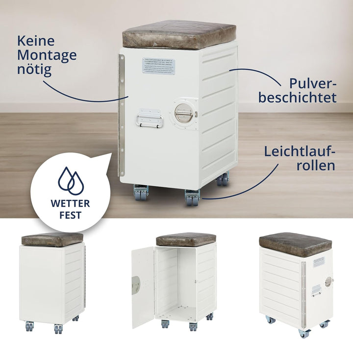 Hocker Schubladenschrank, Rollcontainer, Metallschrank, Büroschrank, Industrial Möbel, Aktenschrank