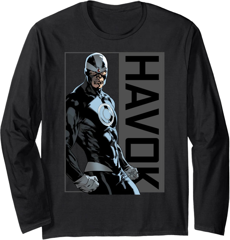 Marvel X-Men Havok Character Side Profile Langarmshirt