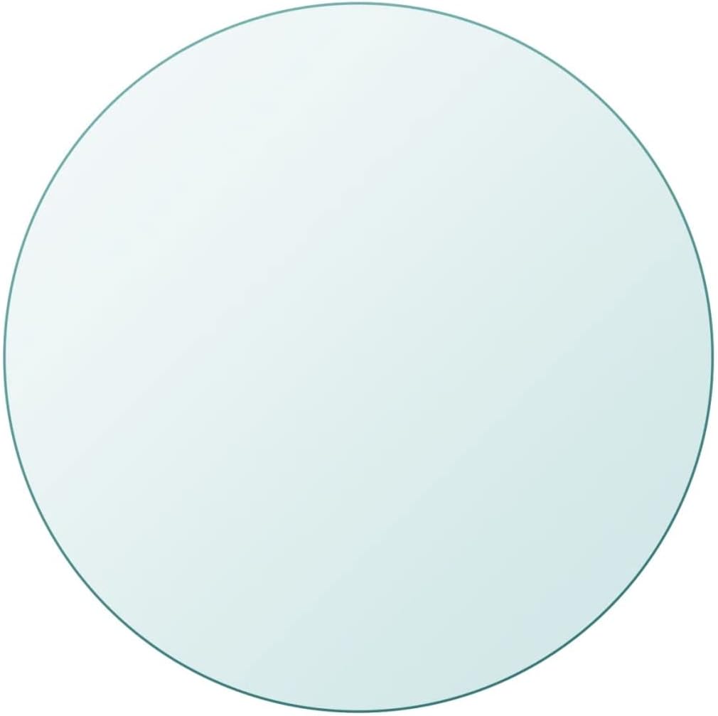 WIFESE 60 cm Tischplatte aus GehäRtetem Glas Couchtisch Esstisch Glasplatte Multiplex Platte Glaspla