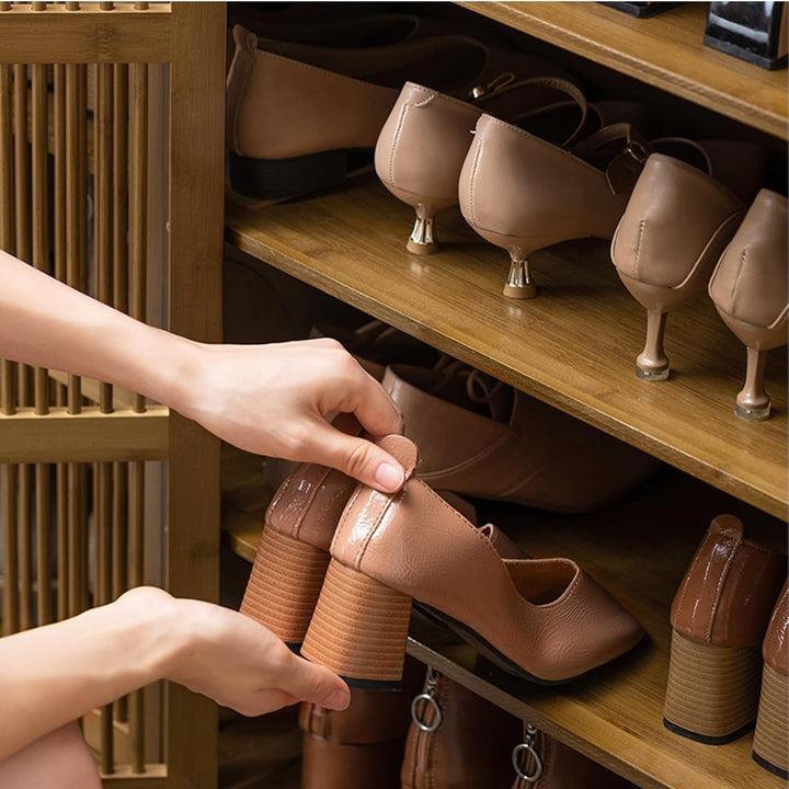 unho Schuhschrank Schuhregal mit 4 Ablagen, 1 Schublade und 3 Türen, Schuhablage für Flur Diele, Sch