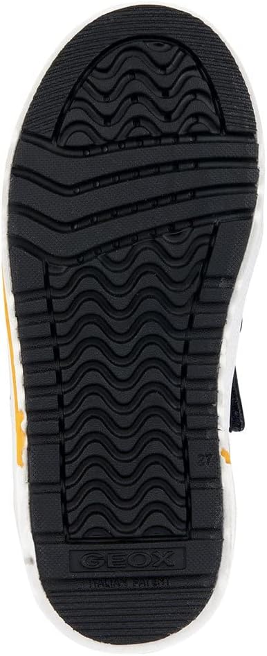 Geox Jungen J Alphabeet Boy Sneaker 33 EU Navy Yellow, 33 EU Navy Yellow