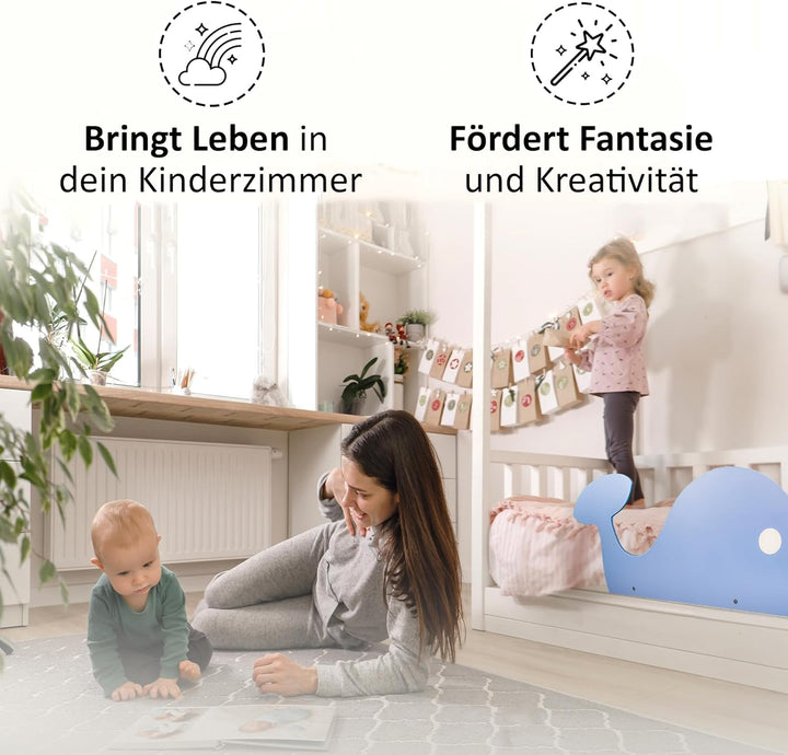 Rausfallschutz Bett aus Holz in süssem Design für Kinder - Bettgitter Rausfallschutz Wally fürs Kind