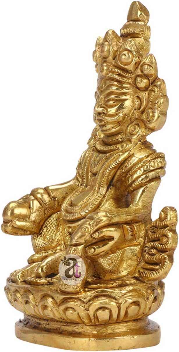 Artvarko Indianische Reichtumsgott Kuber Statue – Hindu-Gott des Reichtums und des Wohlstands – Mess