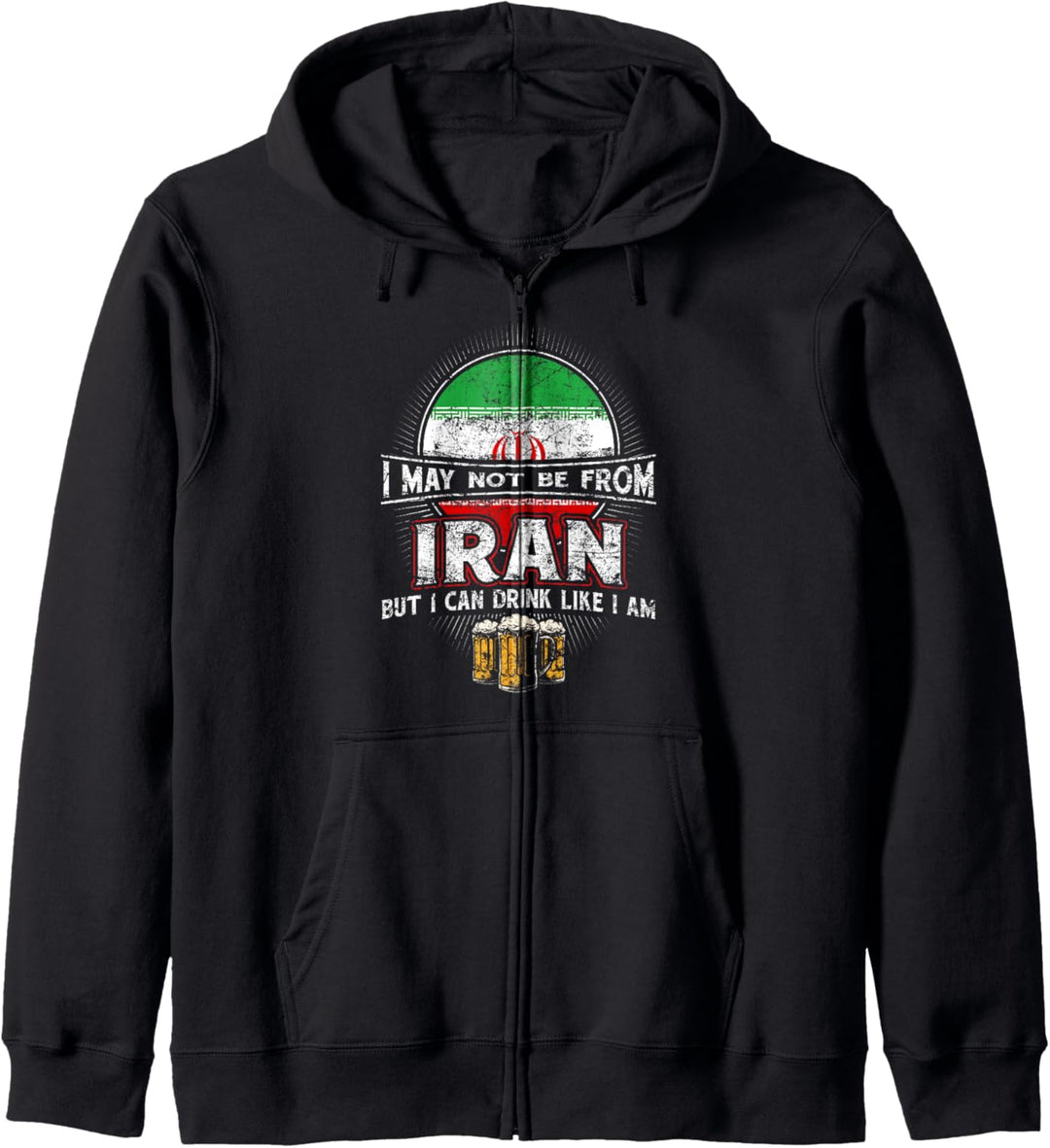 Iranische Wurzeln, iranisches Erbe, stolze Iraner Flagge Kapuzenjacke