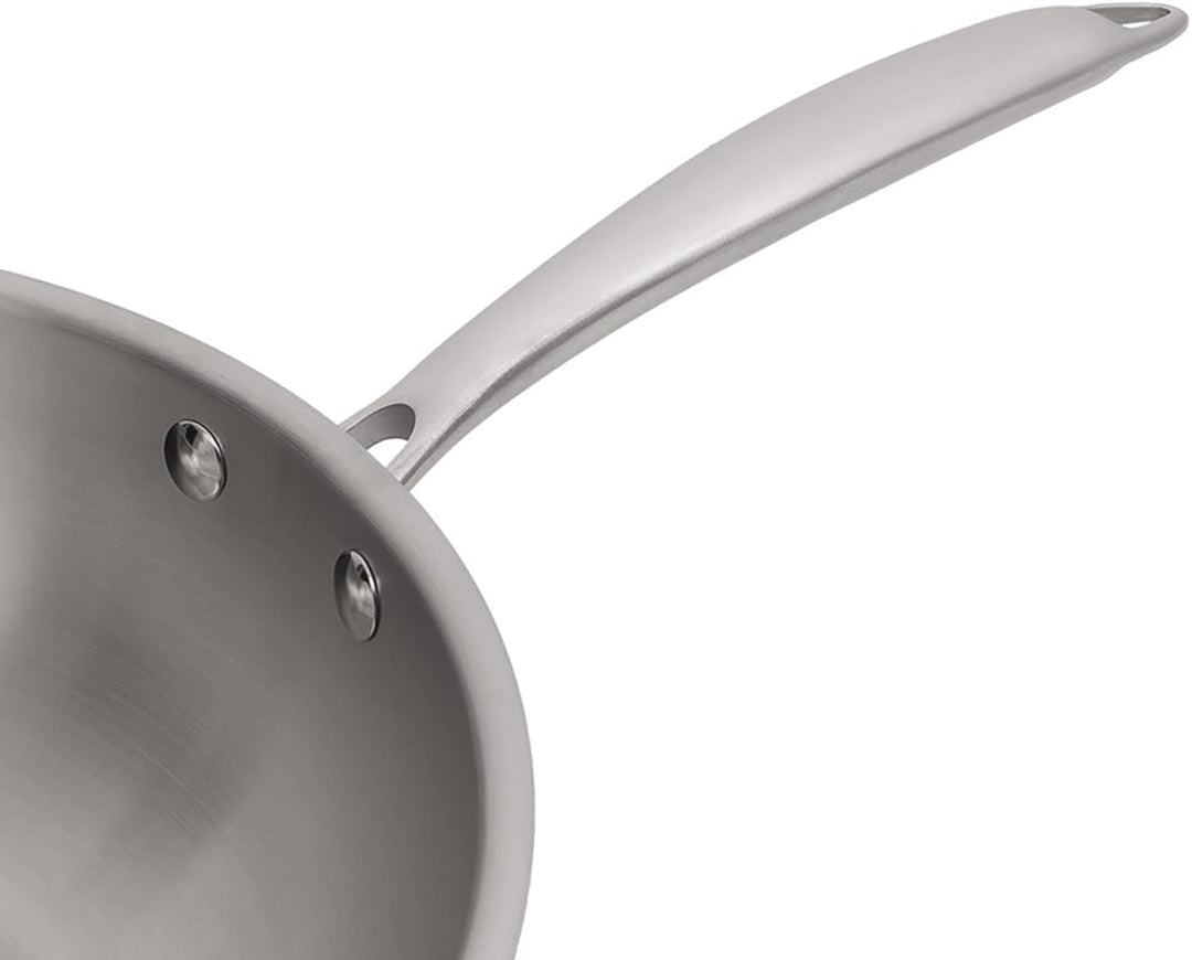 Cuisinox Gourmet Wok 28 cm Edelstahl – Triply – für alle Herdarten einschliesslich Induktion geeigne