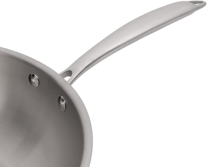 Cuisinox Gourmet Wok 28 cm Edelstahl – Triply – für alle Herdarten einschliesslich Induktion geeigne