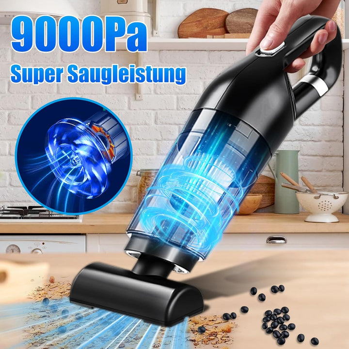 Akku Handstaubsauger, Auto Kabelloser Staubsauger, Multifunktionaler Handsauger mit Waschbar HEPA-Fi