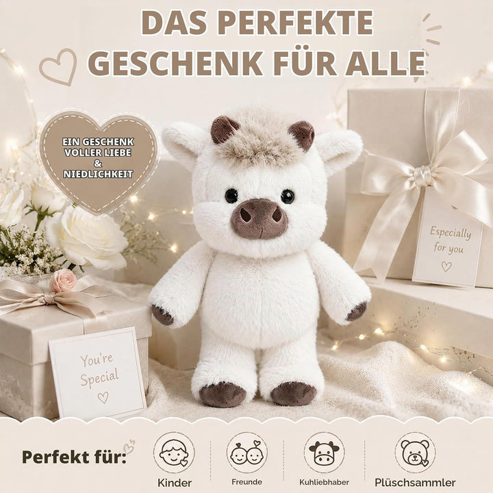 JIASHA Running Cow Plush 45cm, Laufendes Kuh Kuscheltier, A