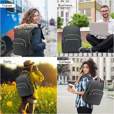 LOVEVOOK Rucksack Damen Klein, 14 Zoll Laptoptasche Daypacks Rucksäcke Wasserdicht Schulrucksack Mäd