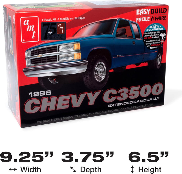 AMT AMT1409M/12 1/25 1996 Chevrolet C-3500 Dually Pickup Modellbausatz, Mehrfarbig
