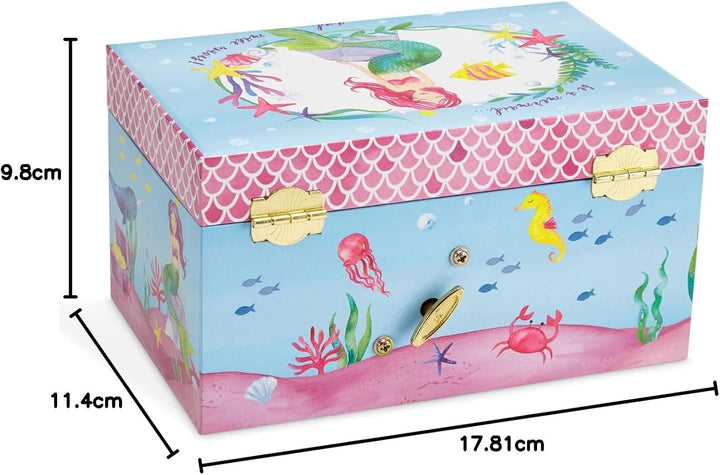 Jewelkeeper - Nixenspieldose und Schmuckset für kleine Mädchen - 3 Meerjungfrauengeschenke für Mädch