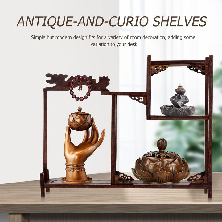 STOBOK Ausstellungsstand Antikes Ausstellungsregal Aus Rustikalen Buch Regal Palisander-Display-stän