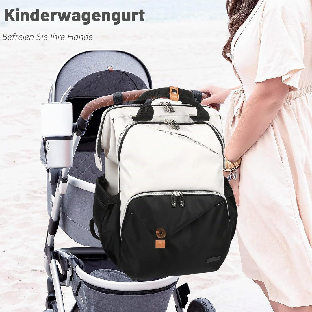 Hap Tim Baby-Wickeltasche für Jungen und Mädchen, grosser Rucksack, Wickeltaschen mit Doppelfächern,