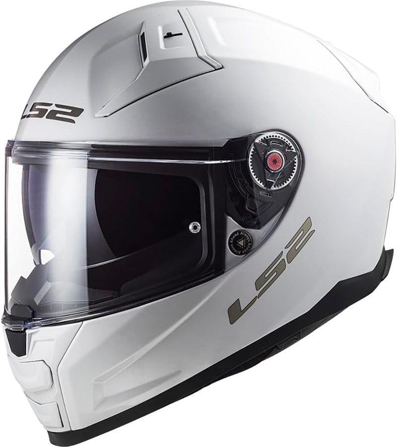 LS2, Integralhelme motorrad VECTOR II solid white, L L Weiss, L Weiss