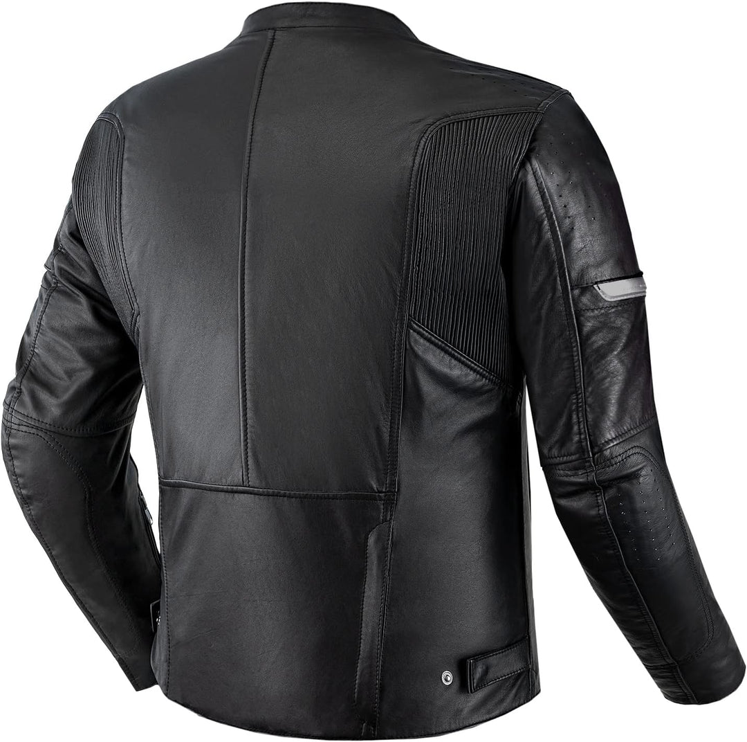 SHIMA HUNTER Motorrad Jacke Herren mit Protektoren Leder Rückenprotektor Motorradjacke Sommer Schutz