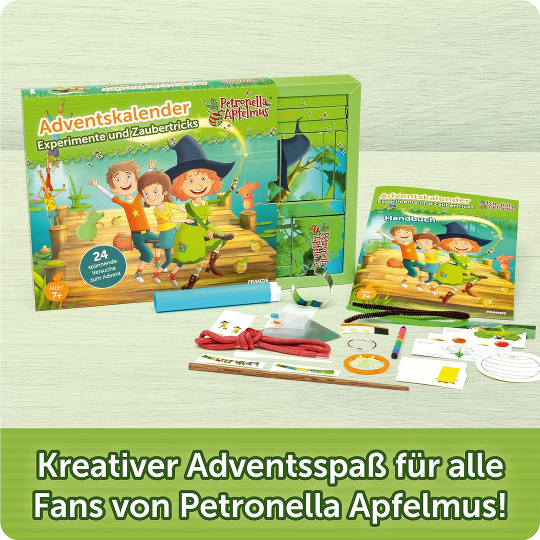 FRANZIS 67202 - Adventskalender Petronella Apfelmus - Experimente und Zaubertricks, 24 spannende Ver