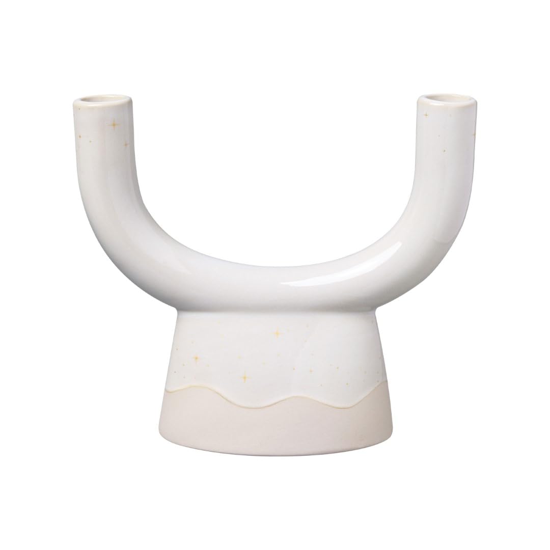 like. by Villeroy & Boch – Winter Glow Kerzenhalter U-Form, Weihnachtsdeko aus Premium Porzellan, Ke