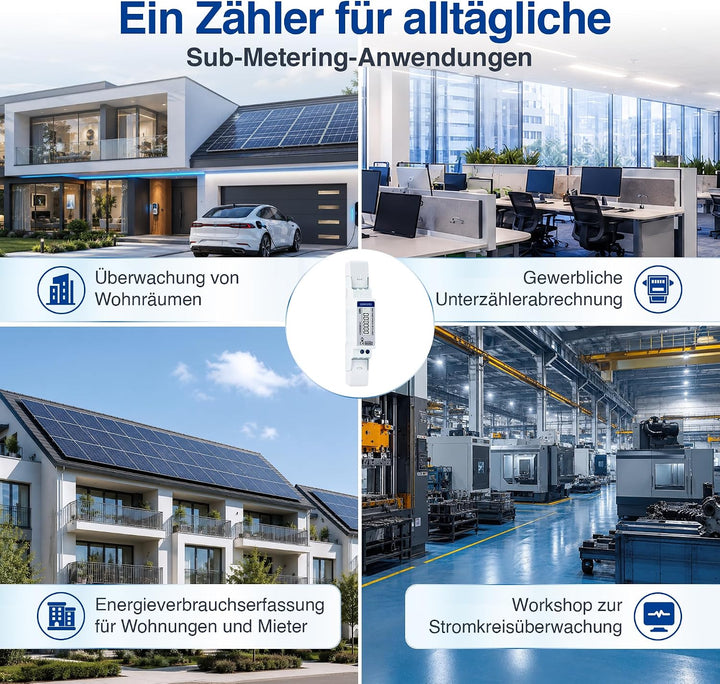 SDM120D Einphasiger 230V 0,25-5 45 Amp kWh DIN-Schiene Elektrischer AC Meter Pulsausgang 1000imp/kWh