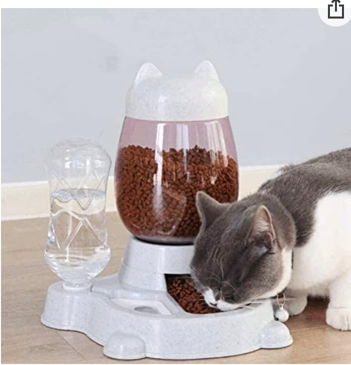 Automatischer Futter- und Wasserspender für Haustiere, kleine und mittlere Grösse (Rosa) Geschenkide