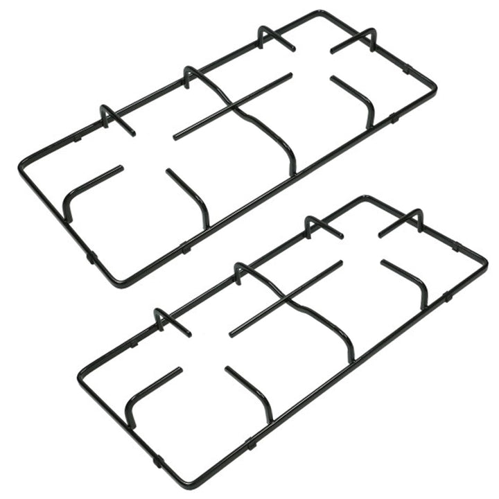 SPARES2GO Pfannenständer, Grillrost für Gasherd, 2 Stück, 460 mm x 215 mm