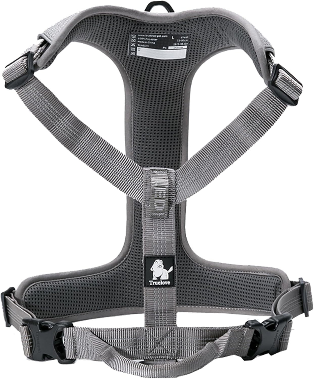 TRUE LOVE Hundegeschirr Outdoor Adventure II Reflektierende Weste mit 2 Leinenbefestigungen passende